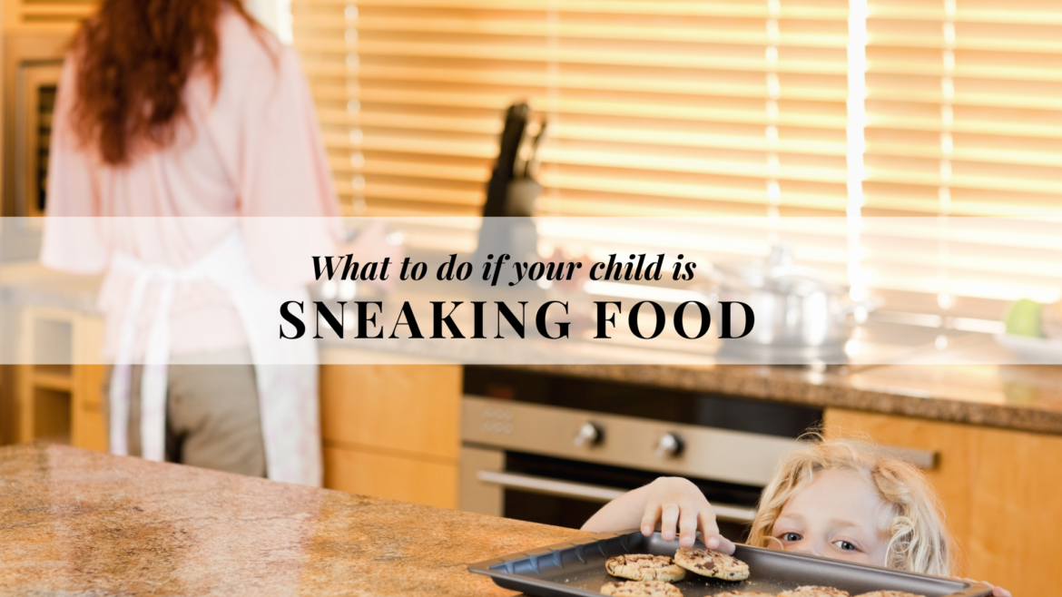 Child sneaking a cookie