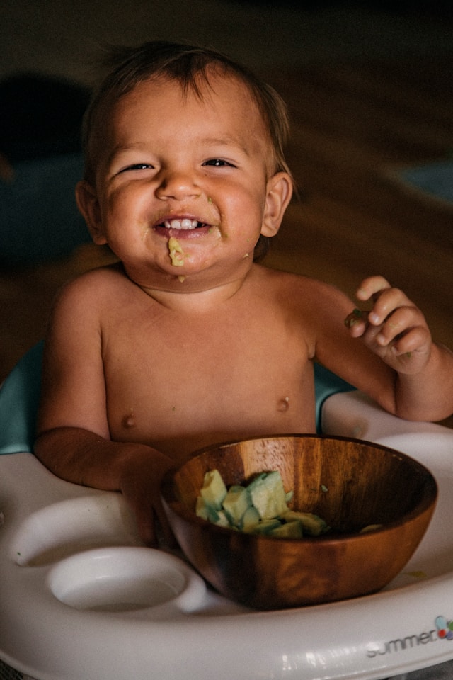 Baby eating solids